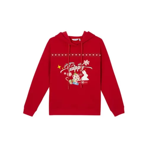 SEIFINI Sweatshirts Women's Christmas Red