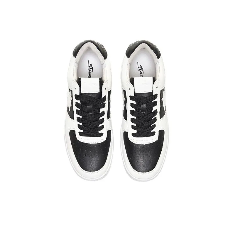 Starwalk Soldier Warm Slip Resistant Low Top Skateboard Shoes Unisex White Black Panda-3