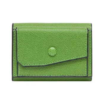Valextra Calfskin Coin Purse Trumpets Women's Green