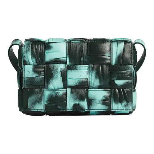 Bottega Veneta CASSETTE Sheepskin Shoulder Bag Crossbody Bag Women's Celadon/Mu Ink Pot