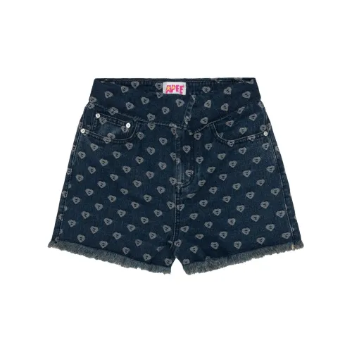 A BATHING APE Bape Denim Shorts Women's Indigo