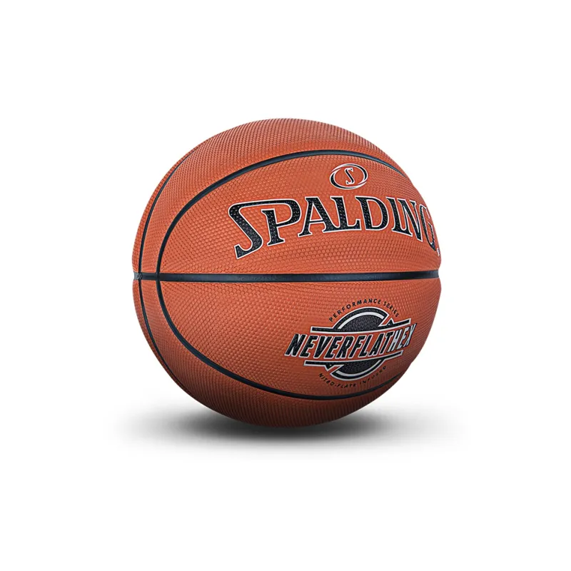 SPALDING NEVERFLAT Series Rubber Basketball Red Brown Size 7 Training Unisex-6