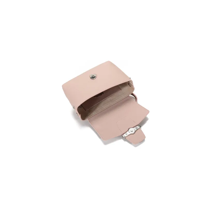 LONGCHAMP Roseau Cow Leather Shoulder Bag Crossbody Bag Women's Soft Pink-5