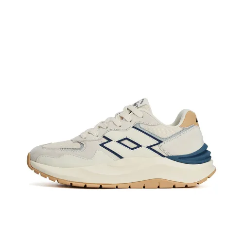 LOTTO Startled Tiger Anti Slip Wear Resistant Moisture Wicking Coverage Support Low Top Casual Shoes Men's Ecru