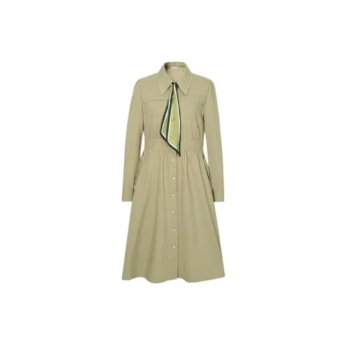 SEIFINI Long-Sleeved Dresses Women's Olive Green