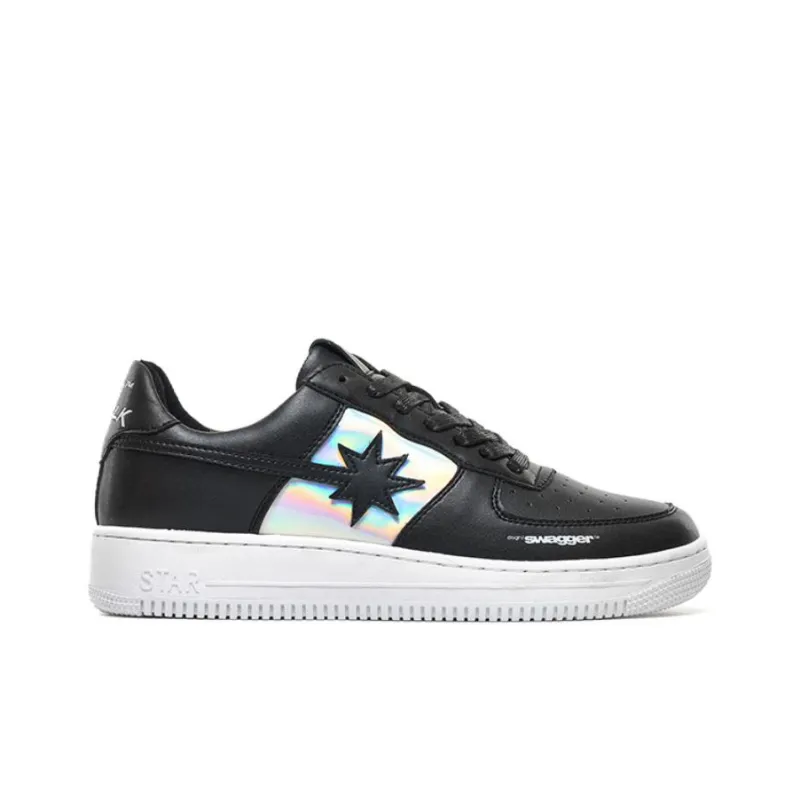 Starwalk Soldier Meteor Shoes Low Top Skateboard Shoes Unisex Black Laser-1