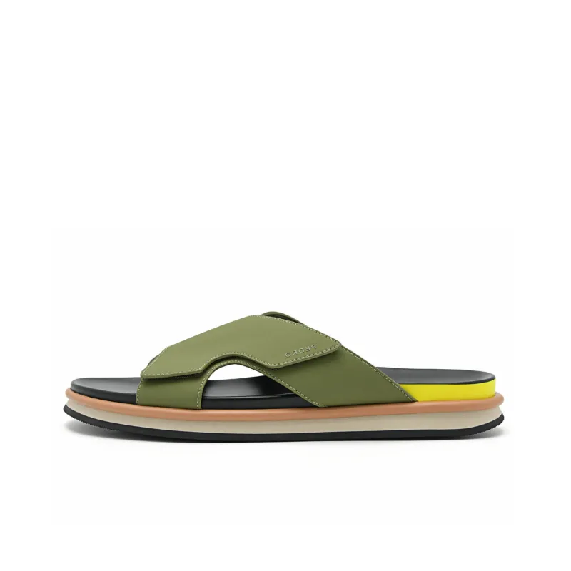PEDRO Slide Slippers Men Beige/Black/Army Green/Dark Blue-3