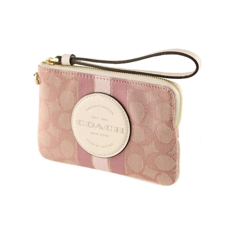 COACH Boxed Fabric With Leather Wrist Bag Clutch Gift Box Set Small Size Women's Cherry Blossom Pink-2