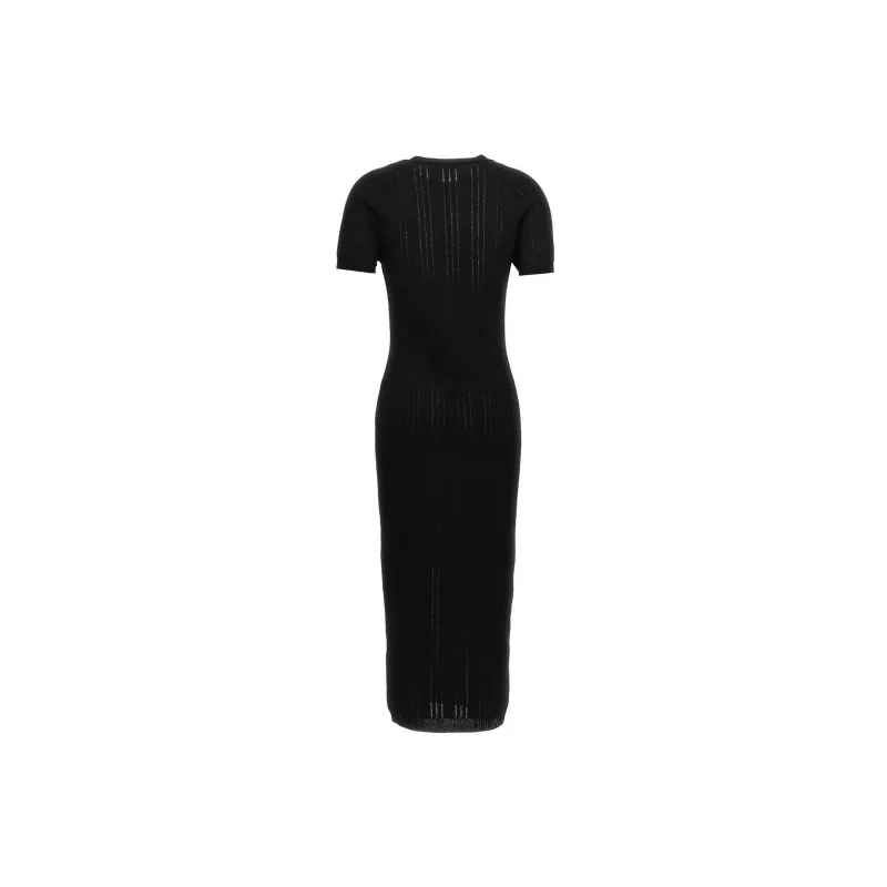 BALMAIN Short-Sleeved Dresses Women's Black-1