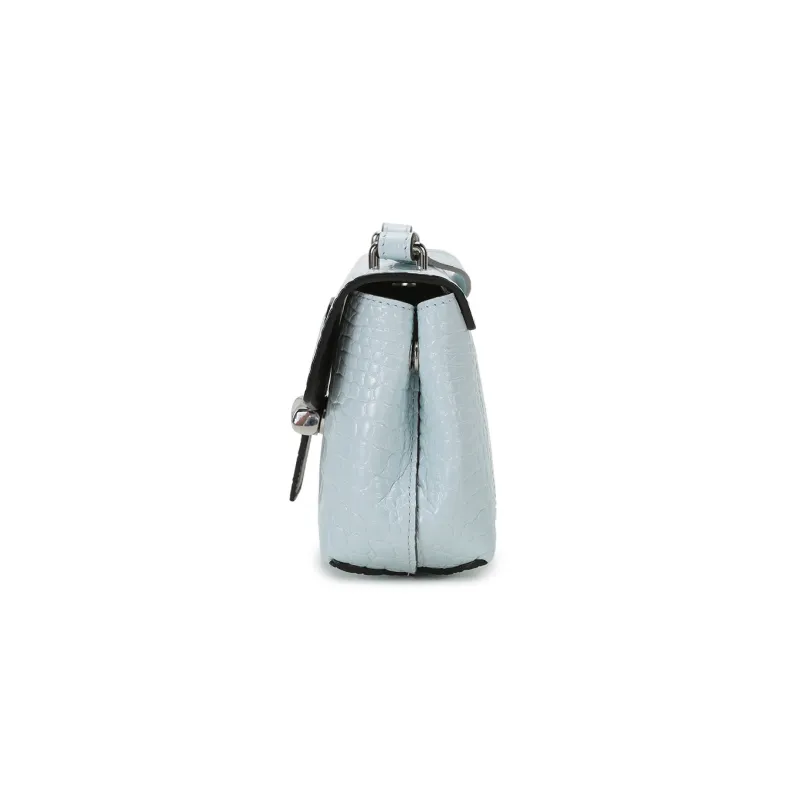 LONGCHAMP Roseau Cow Leather Crossbody Bag Bamboo Bag Big Bag Shoulder Bag Women's Sky Blue-2