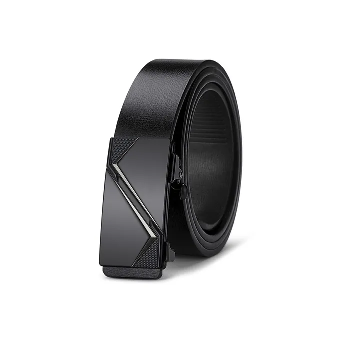 FREE RABBITⅡ Genuine Leather Automatic Buckle, Toothless, Business, Innerwear Cow Leather Belts Unisex Width 3.5cm-1