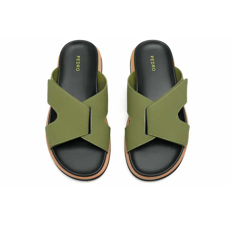 PEDRO Slide Slippers Men Beige/Black/Army Green/Dark Blue-5
