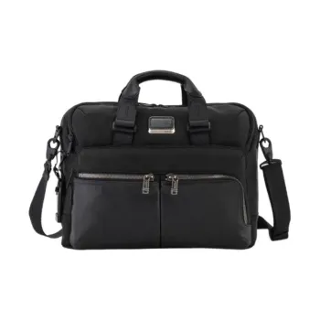 TUMI Alpha Bravo Nylon Briefcase Handbag Crossbody Bag Men's Black