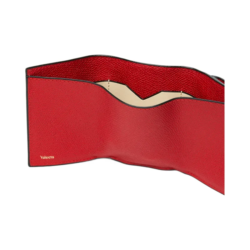 Valextra Calfskin Coin Purse Trumpets Women's Red-2