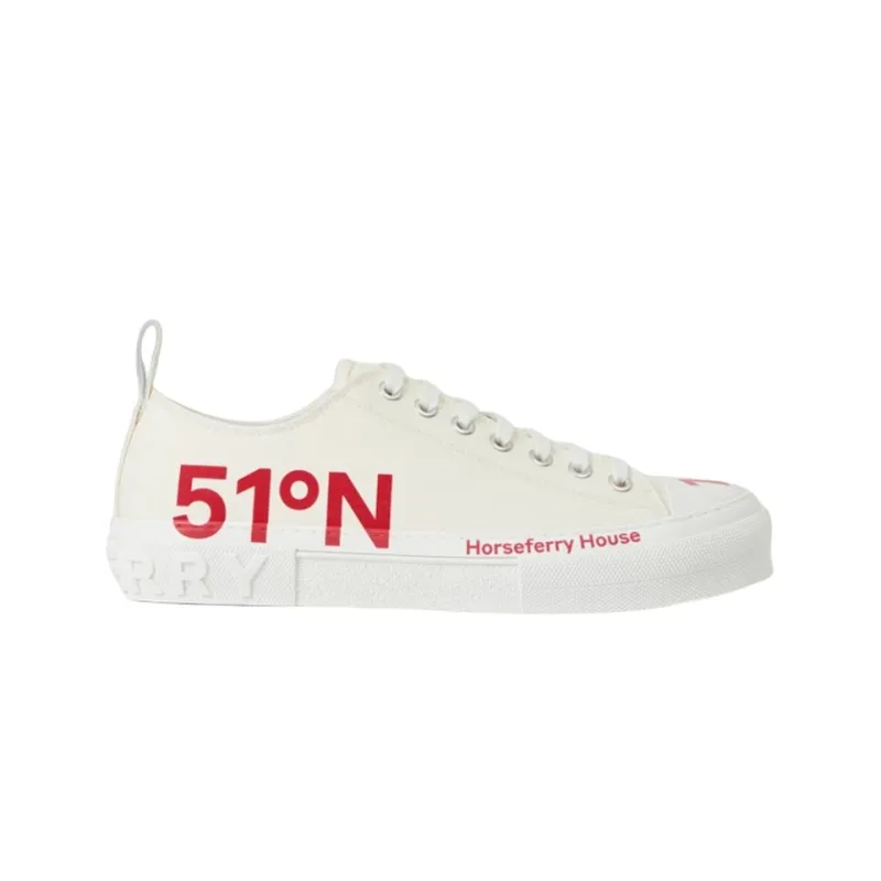 Burberry Low-Top Stylish Skateboarding Shoes Men's White-1