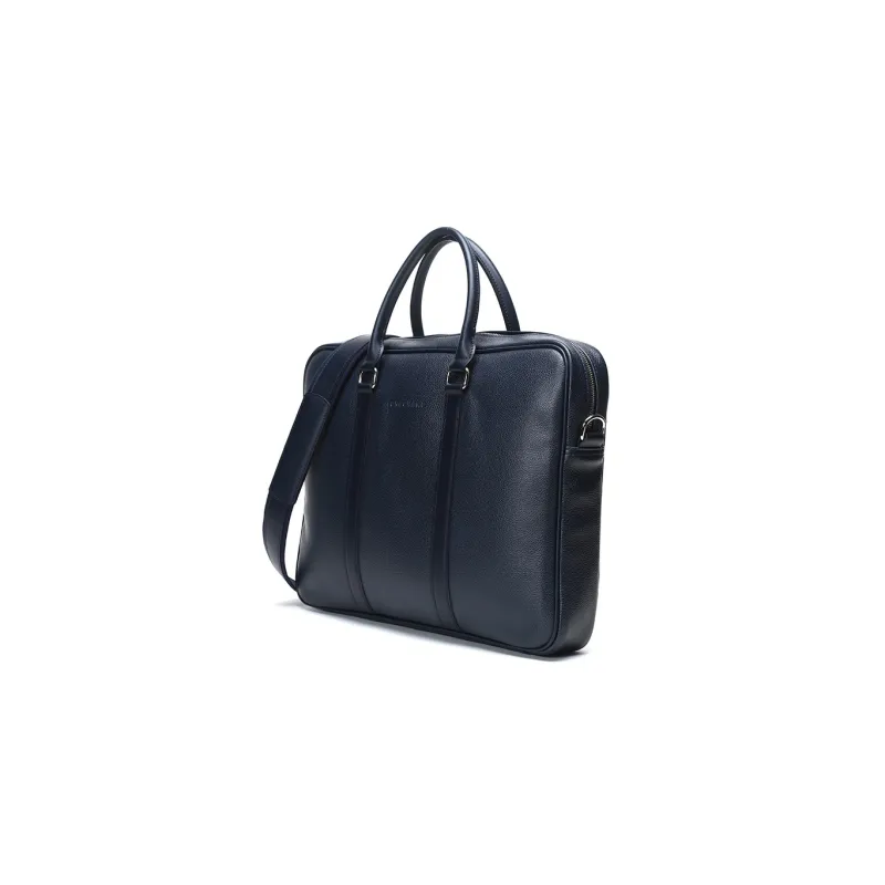 LONGCHAMP Le Foulonné Cow Leather Briefcases Small Size Men's Blue-1