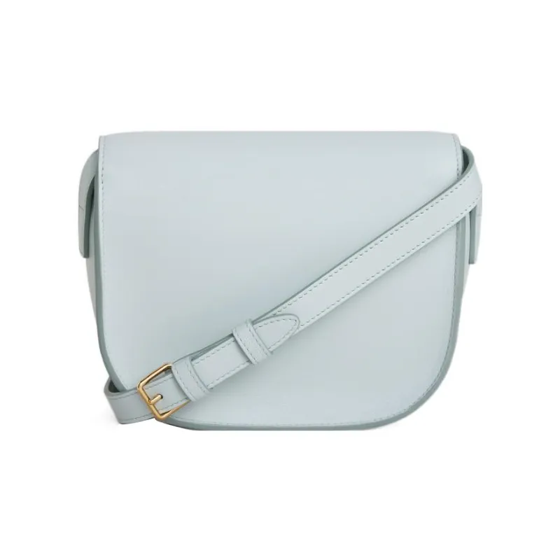 CELINE Cuir Triomphe Smooth Calf Leather Handbag Shoulder Bag Crossbody Bag Women's Soft Blue-2