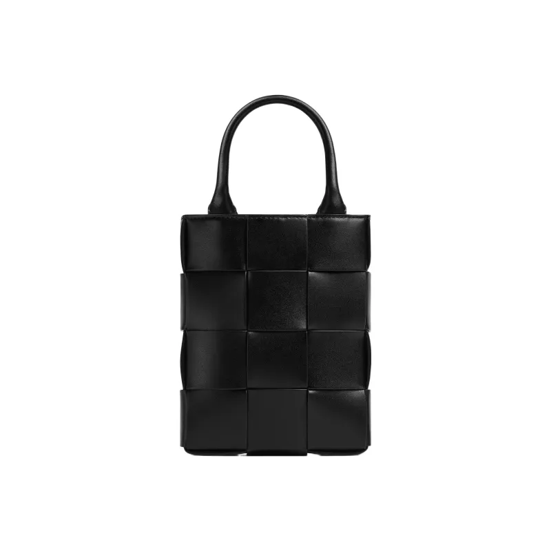 Bottega Veneta Cow Leather Tote Bag, Shopping Bag, Handbag Mini Men's Black-0