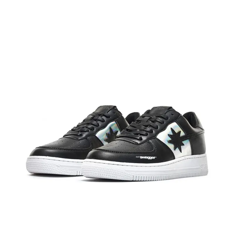 Starwalk Soldier Meteor Shoes Low Top Skateboard Shoes Unisex Black Laser-2