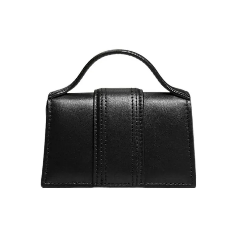 Jacquemus Cow Leather Shoulder Bag Crossbody Bag Handbag Mini Women's Black-4
