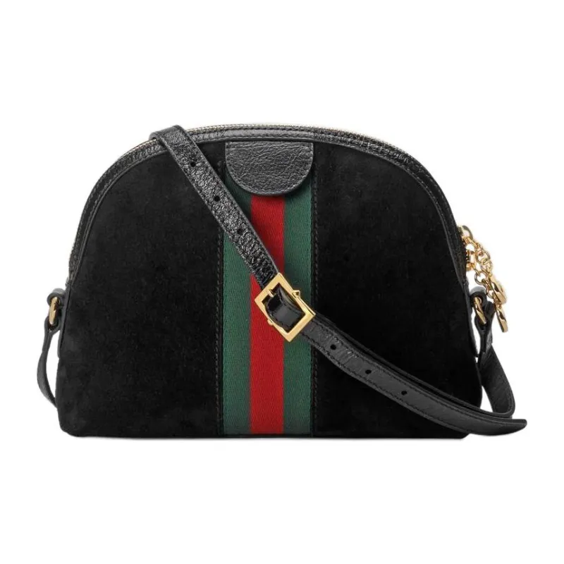 GUCCI Ophidia Leather Dome Bag Shoulder Bag Crossbody Bag Small Size Women's Black-3