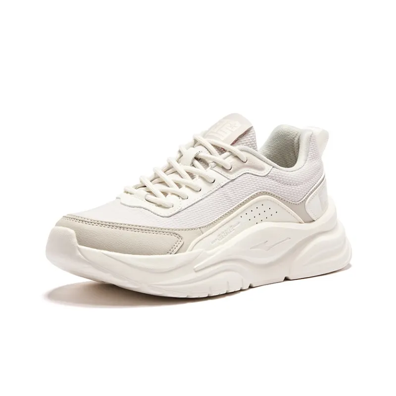 Erke Infinite Anti Slip And Wear Resistant Breathable Low Top Sports Casual Shoes Women's White Gray-2