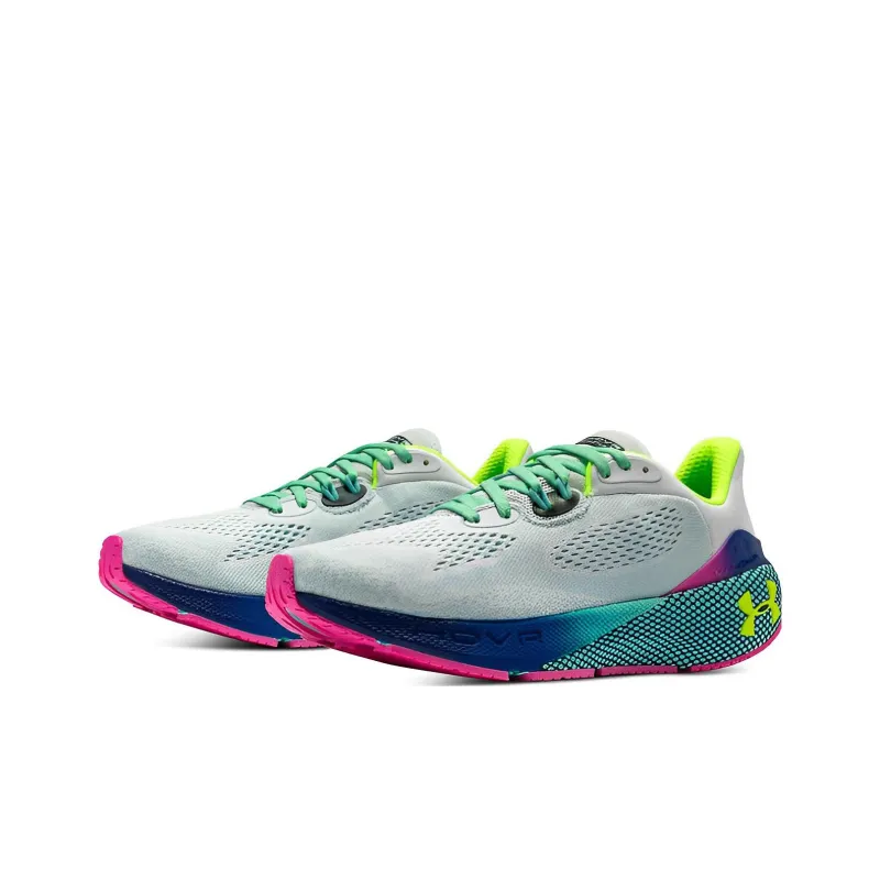 Under Armour HOVR Machina 3 Anti Slip And Wear Resistant Breathable Low Top Casual Running Shoes Men's Gray Green-2
