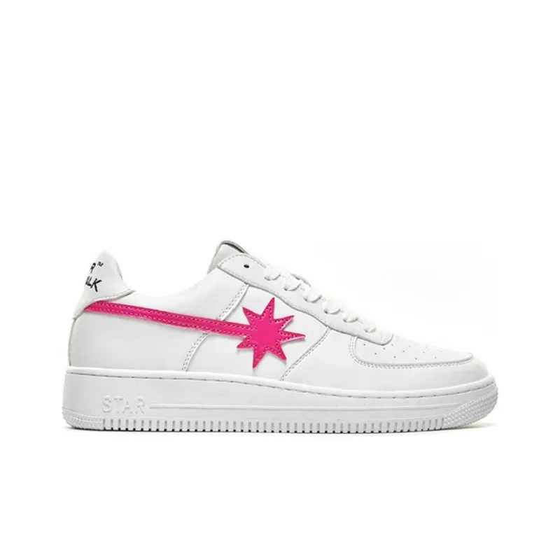 Starwalk Soldier Warm Wear Resistant Breathable Low Top Skateboard Shoes Unisex White Pink-1