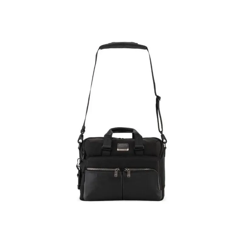 TUMI Alpha Bravo Nylon Briefcase Handbag Crossbody Bag Men's Black-3