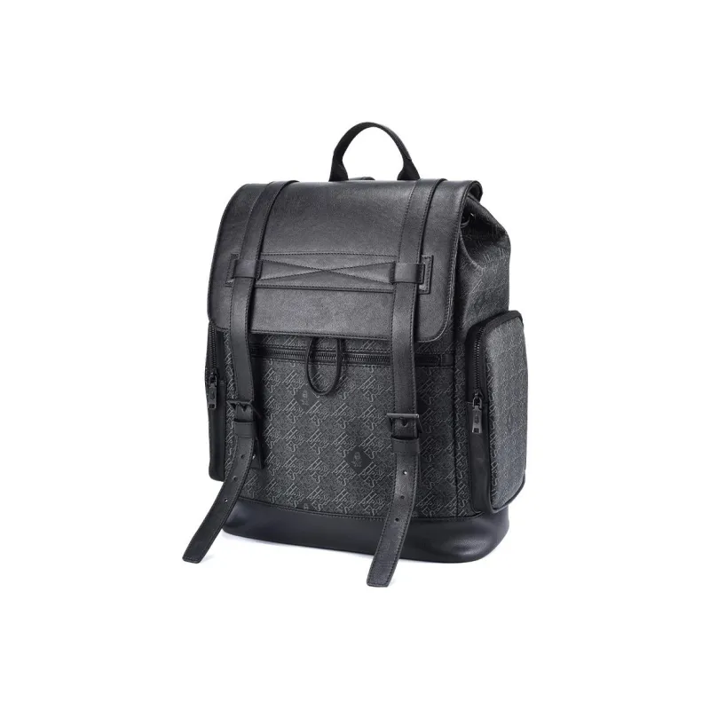Hush Puppies Top Grain Cow Leather Backpack Tubas Men's Gray-1