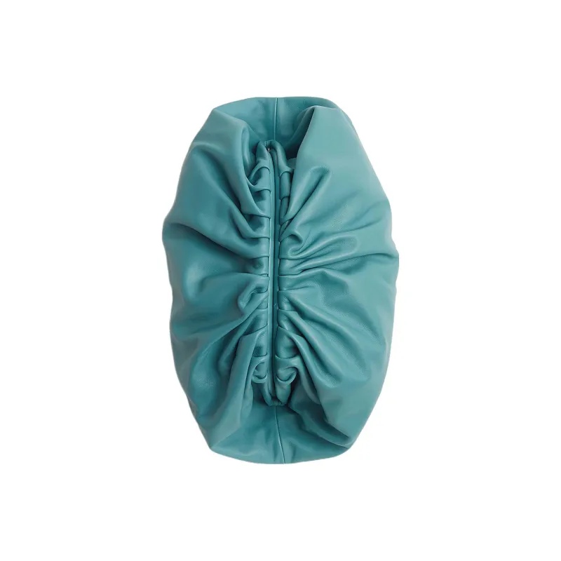 Bottega Veneta Cow Leather Clutch Women's Aqua Green-3