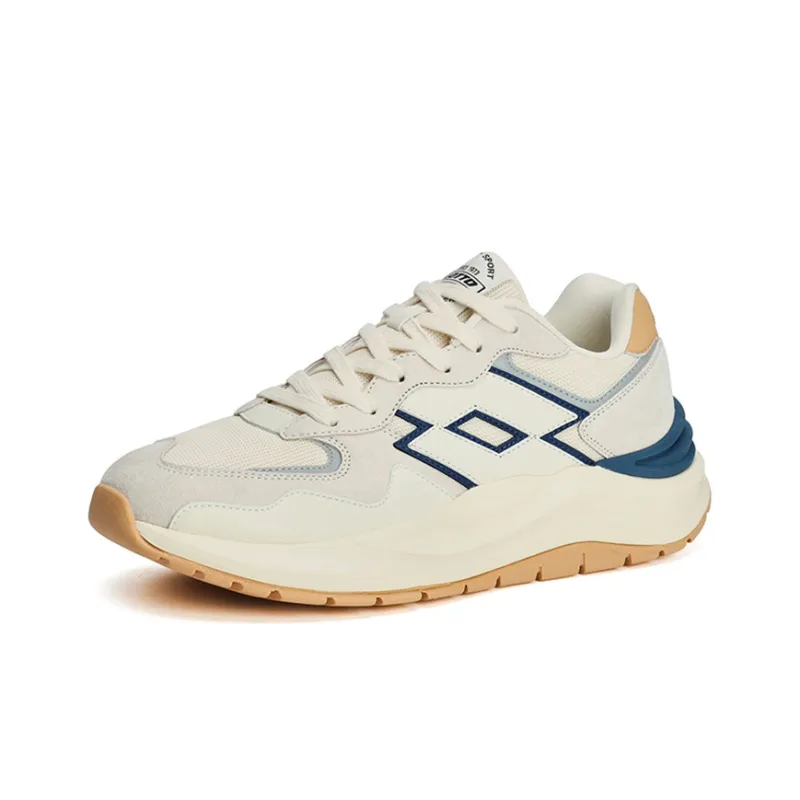 LOTTO Startled Tiger Anti Slip Wear Resistant Moisture Wicking Coverage Support Low Top Casual Shoes Men's Ecru-1