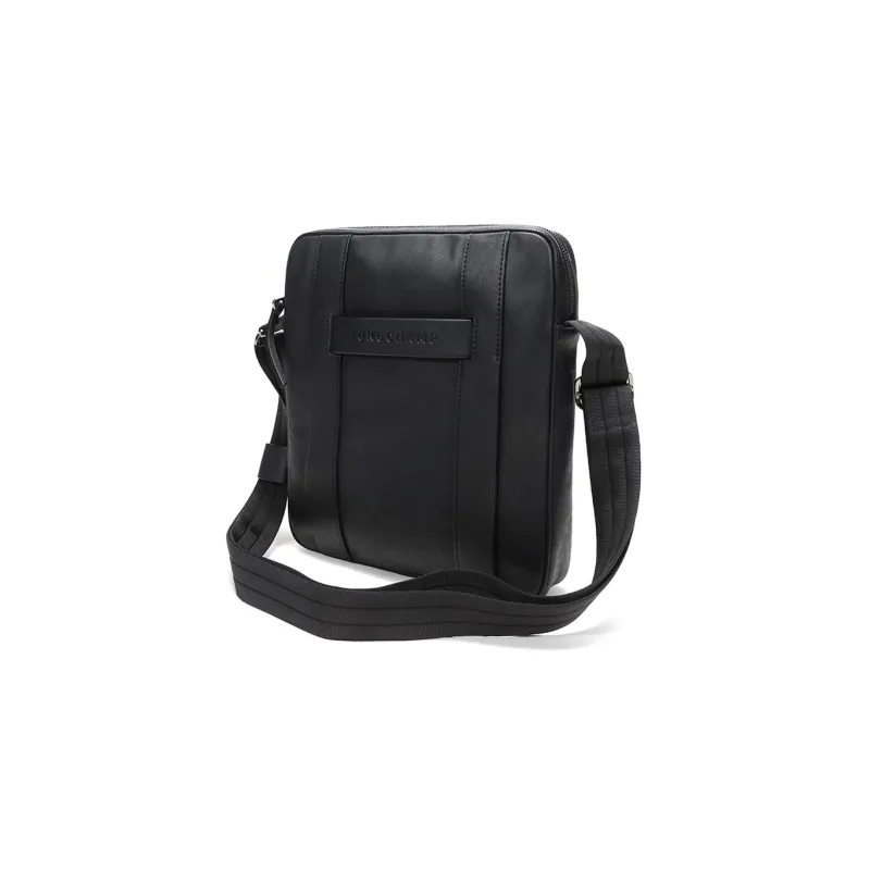 LONGCHAMP 3D Calfskin Crossbody Bag Medium Size Men's Black-1