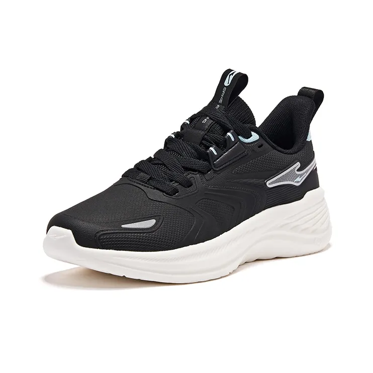 Erke Shuttle 2.0 Anti Slip Wear Resistant Low Top Running Shoes Women's Black Blue-2
