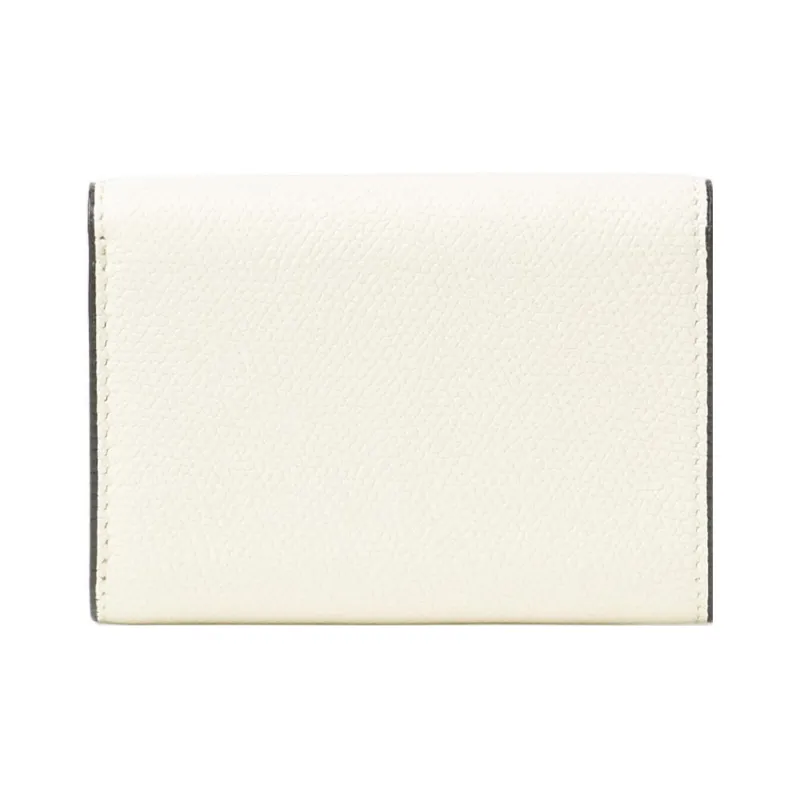 Valextra Calfskin Coin Purse Trumpets Women's White-1