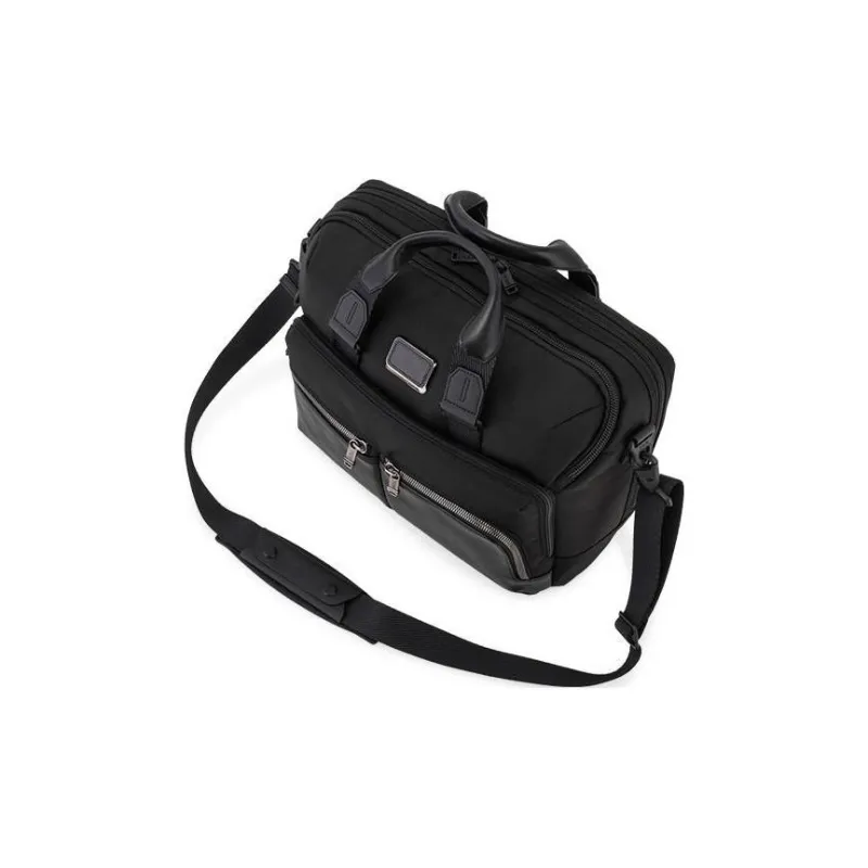 TUMI Alpha Bravo Nylon Briefcase Handbag Crossbody Bag Men's Black-4