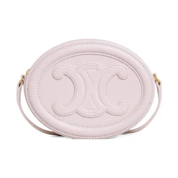 CELINE Triomphe Smooth Cow Leather Mooncake Bag Wallet Shoulder Bag Crossbody Bag Regular Women's Pink