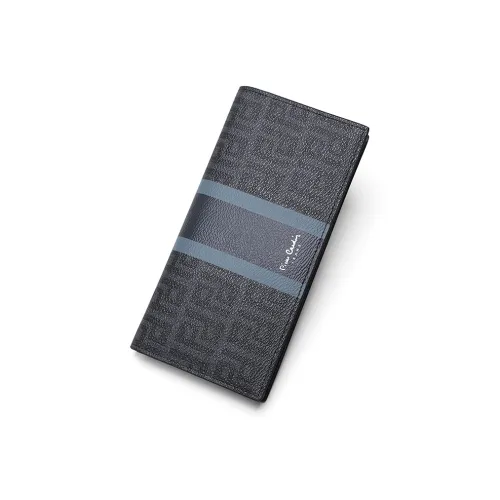 PIERRE CARDIN PVC Cow Leather Clutch Business Suit Wallet Regular Men's Black Gray/Coffee