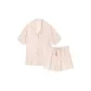 Lip Line Nude Pink Women's Short-Sleeved Set