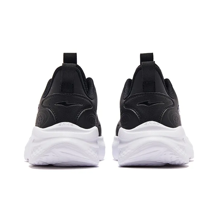 Erke Mingyou Anti Slip Wear Resistant Low Top Running Shoes Women's Black Purple-3