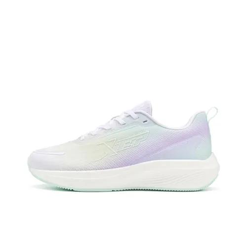 XTEP Star Speed Anti Slip And Wear Resistant Breathable Low Top Running Shoes Women's Purple Green
