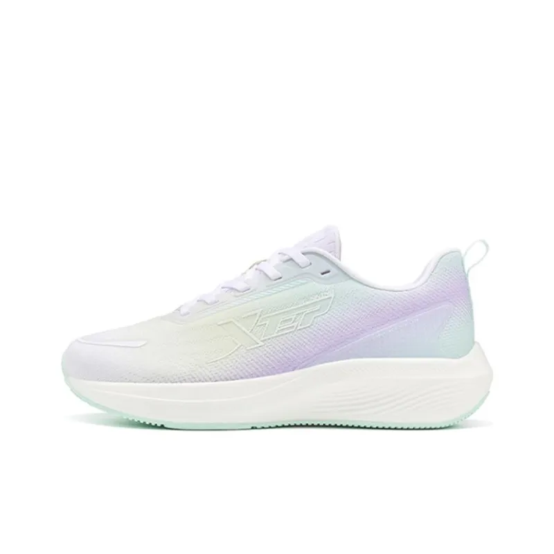 XTEP Star Speed Anti Slip And Wear Resistant Breathable Low Top Running Shoes Women's Purple Green-0