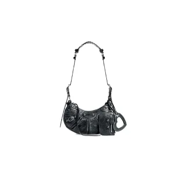Balenciaga Le Cagole Fine-Grained Sheepskin Crossbody Bag Shoulder Bag Mini Women's Dim Gray