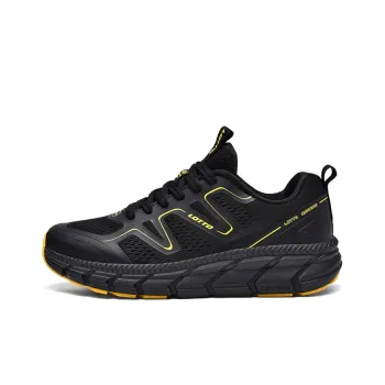 LOTTO Shock Absorbers With Slip Resistant Features Low Top Carbon Plate Marathon Running Shoes Men's Black Yellow