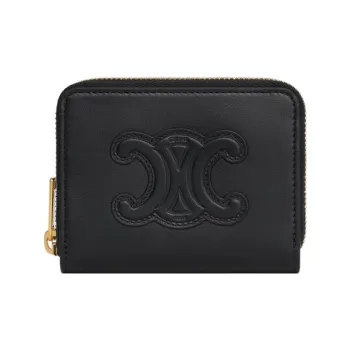 CELINE Smooth Calf Leather Wallet Women's Black