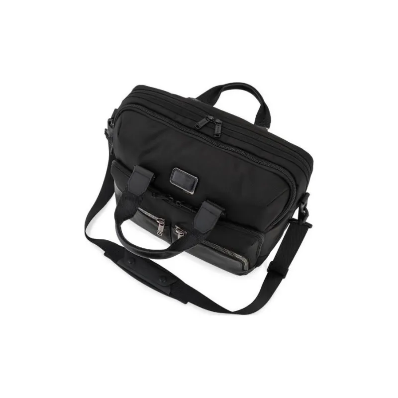 TUMI Alpha Bravo Nylon Briefcase Handbag Crossbody Bag Men's Black-5
