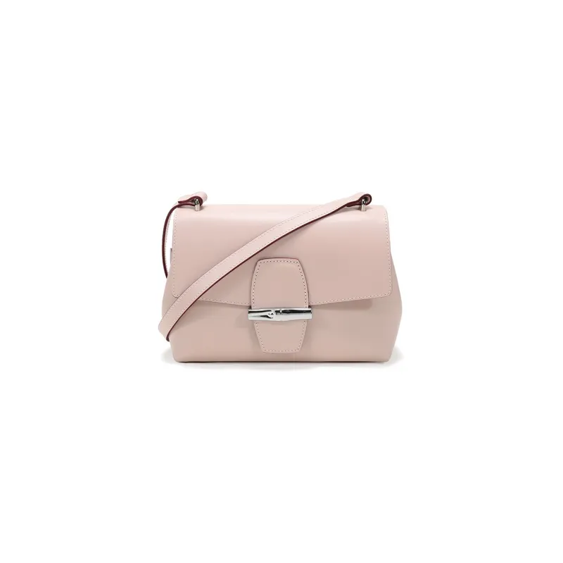 LONGCHAMP Le Pliage Leather Bamboo Bag Shoulder Bag Women's Soft Pink-0