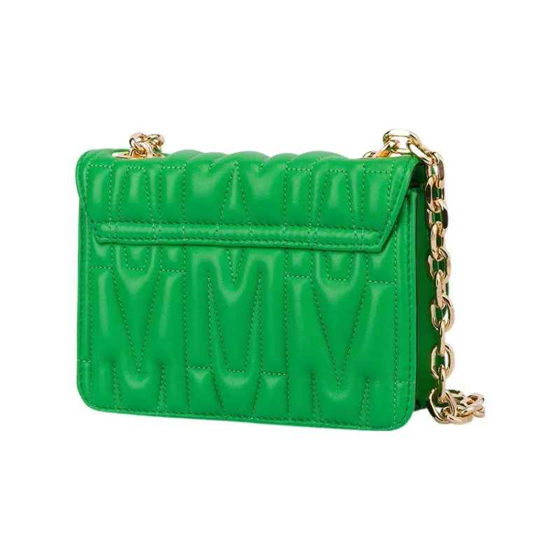 MOSCHINO Sheepskin Crossbody Bag Shoulder Bag Women's Green-2