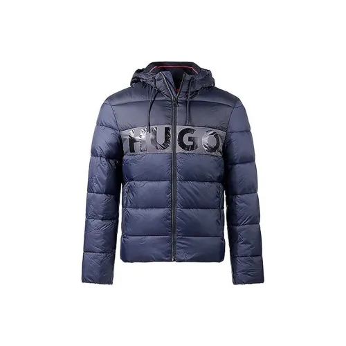 HUGO BOSS Puffer Jackets Men Dark Blue