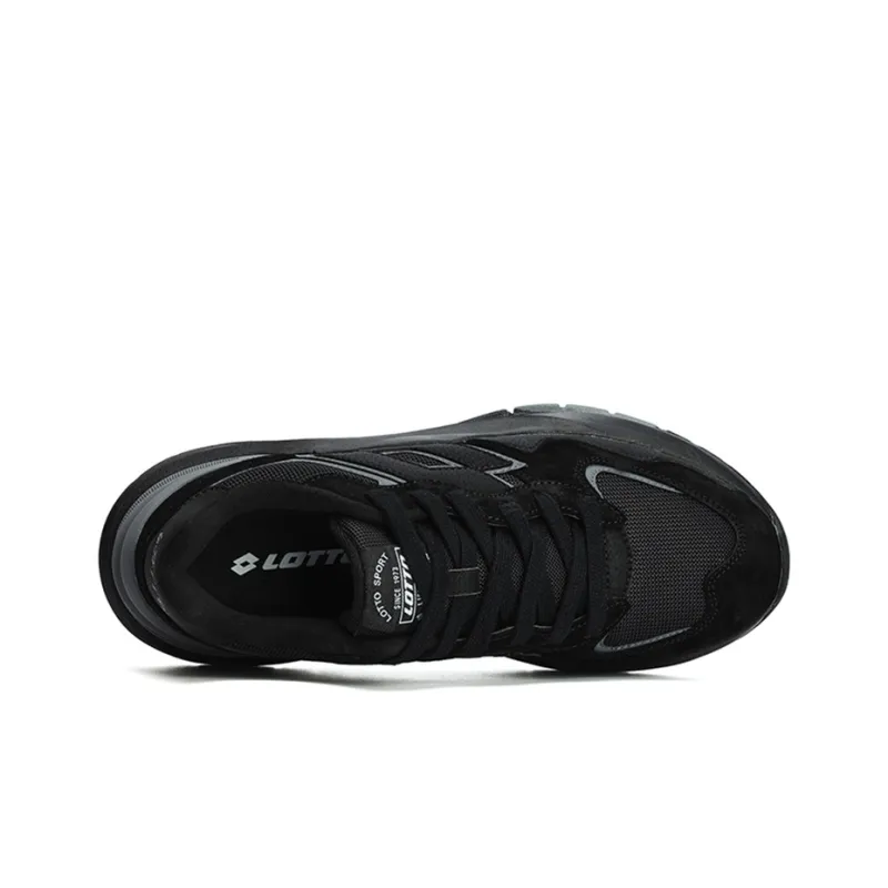 LOTTO Startled Tiger Cushioning Anti Slip And Wear Resistant Low Top Casual Shoes Men's Obsidian Black-3